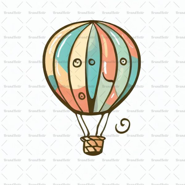 Verspielter Heißluftballon